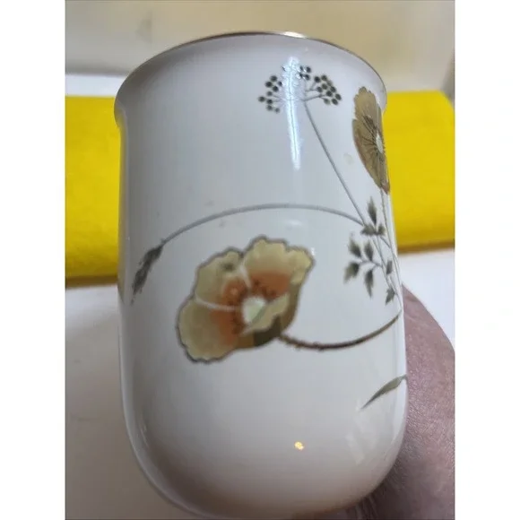 VTG OTAGIRI GOLDEN POPPY Mug Cup WHITE GOLD PORCELAIN JAPAN - Picture 9 of 10
